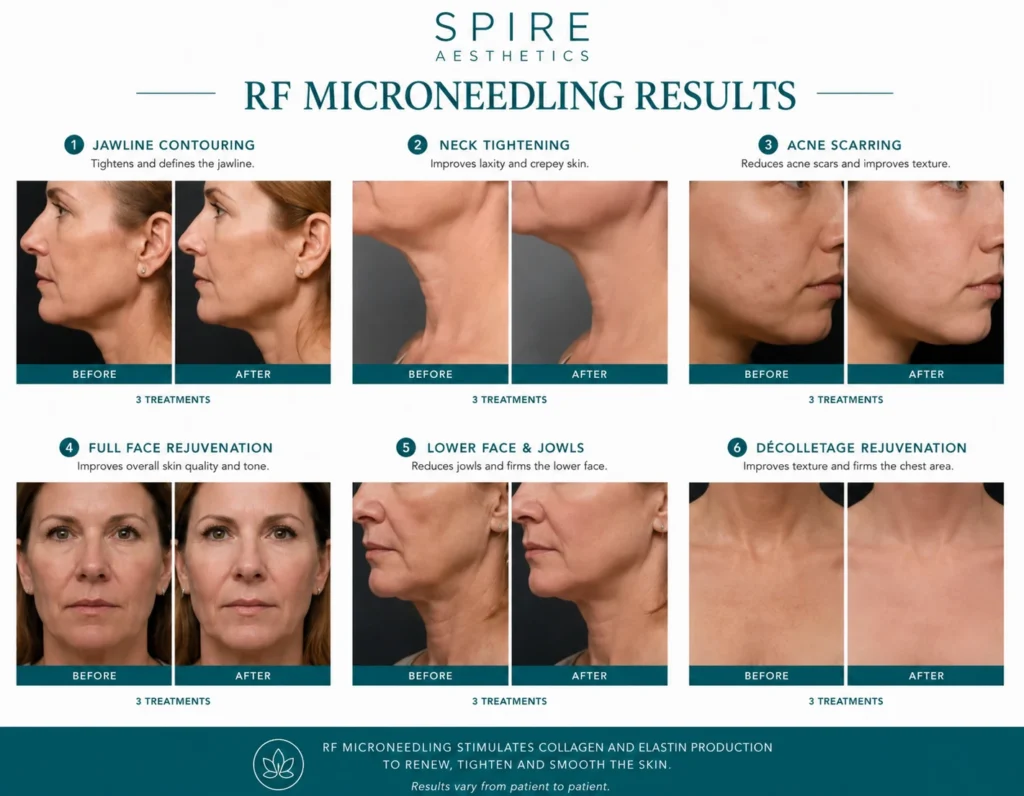 RF Microneedling Skin tightening Clacton results