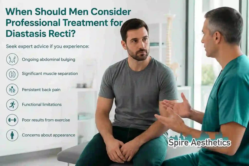 When Should Men Consider Professional Treatment for Diastasis Recti Clacton?