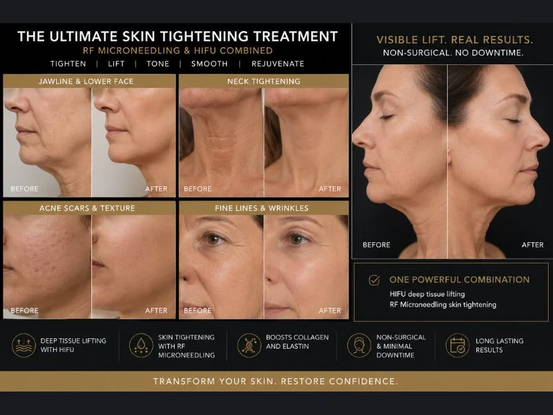 Results of combined treatment for the ultimate skin tightening treatment Clacton